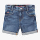 HUGO BLEACHED SOFT DENIM SHORTS
