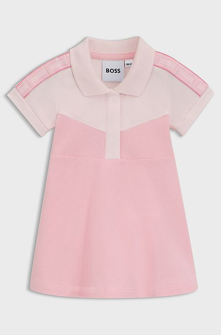 BOSS GIRL PINK BABY /TODDLER POLO DRESS J52186
