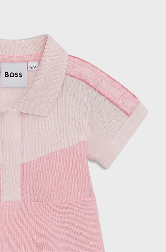 BOSS GIRL PINK BABY /TODDLER POLO DRESS J52186