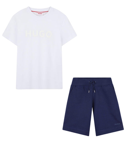 HUGO TEE & SHORT SET MEDIEVAL BLUE