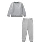 LACOSTE CORE FLEECE CREW TRACKSUIT IN ARGENT CHINE HEATHER 847029