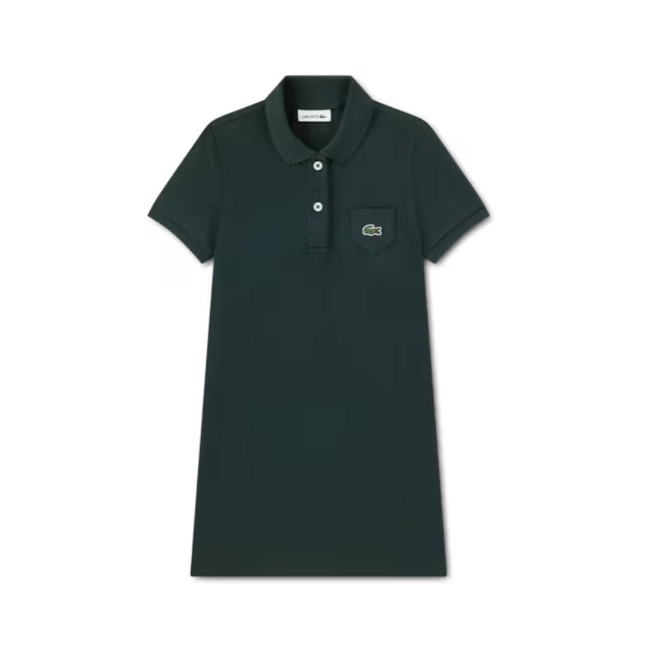 Lacoste Pique Polo Dress in Sinople Green 447066