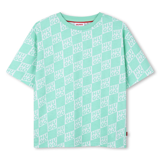 HUGO OVERSIZED GREEN T SHIRT G01022