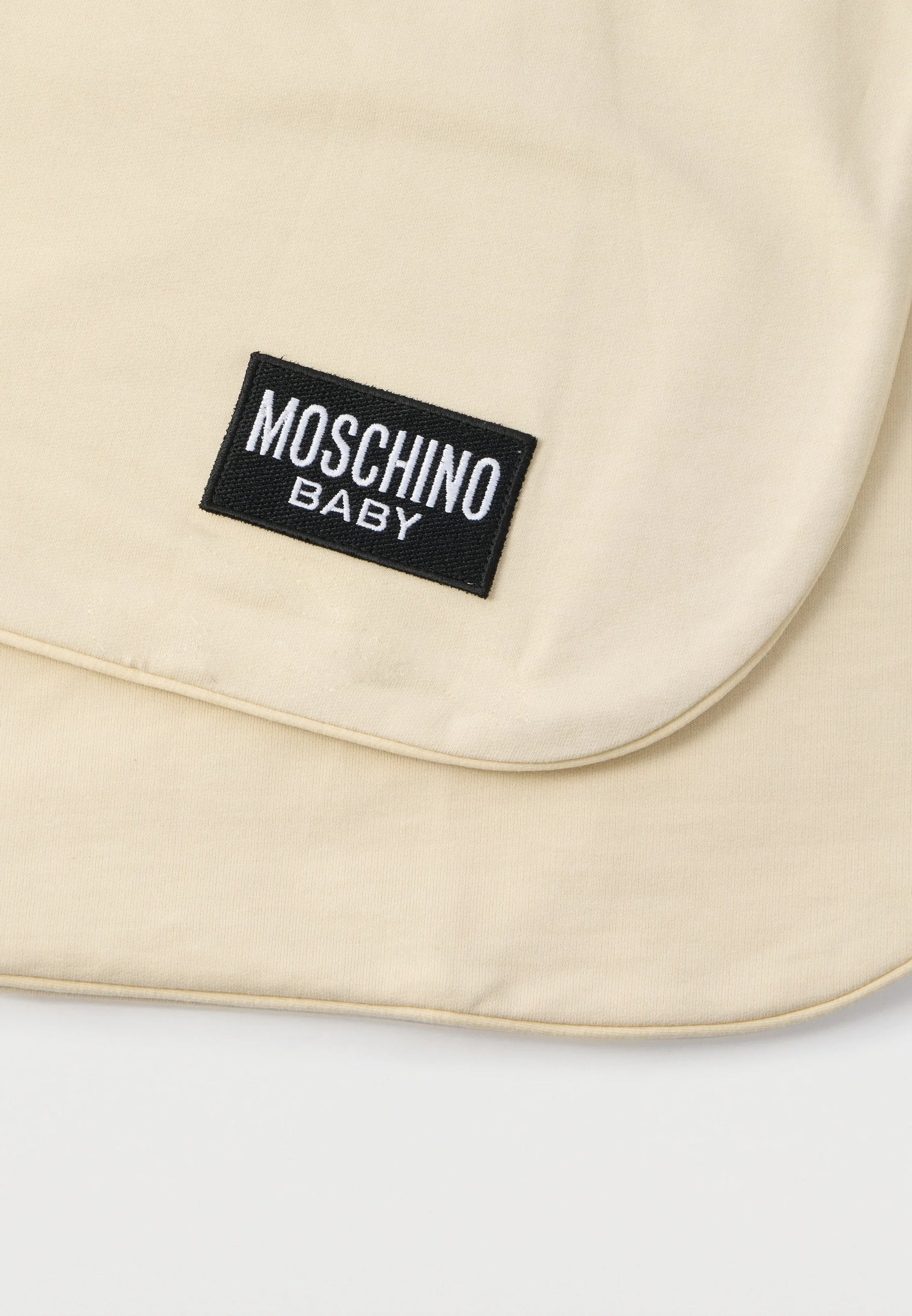 MOSCHINO BEIGE BABY BLANKET MUB00O