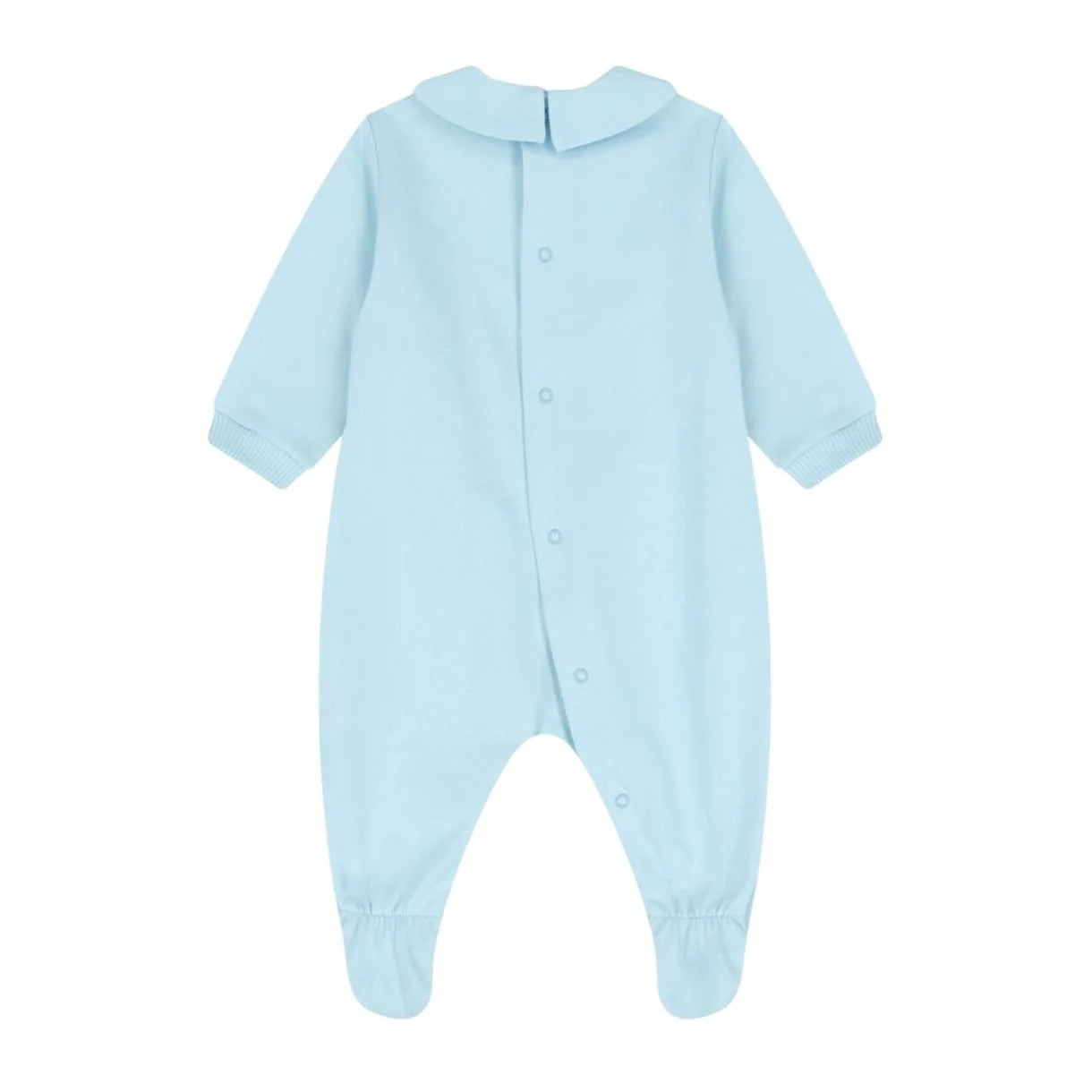 MOSCHINO BABY SKY BLUE BABYGROW WITH GIFT BOX MUY09O