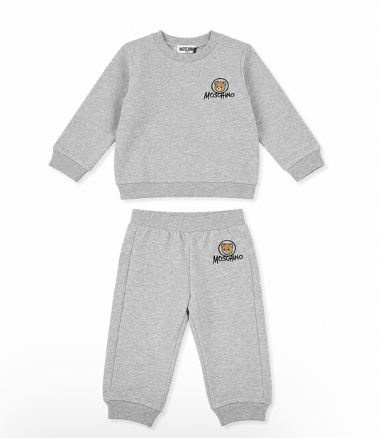 MOSCHINO BABY/TODDLER BOY GREY TRACKSUIT MQK05E