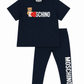 MOSCHINO BLACK MAXI T SHIRT & LEGGINGS SET H1M060/HDP07D