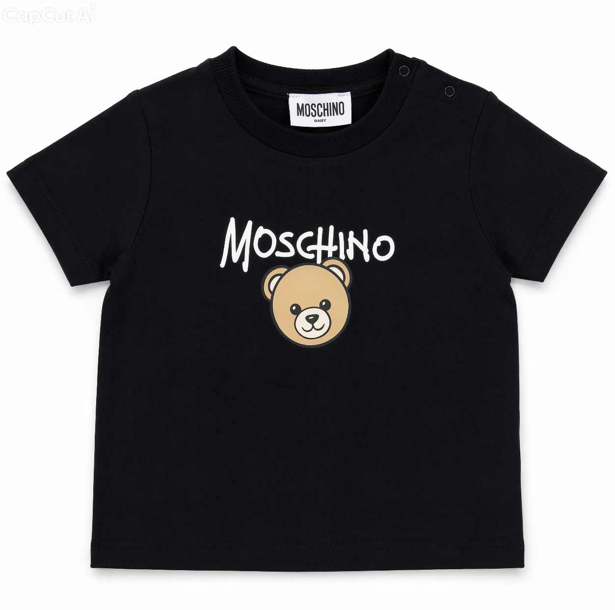 MOSCHINO BABY/TODDLER BLACK T SHIRT M6M047