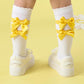 A DEE DAISY DREAMER DAWN TRIPLE BOW KNEE HIGH SOCK 2910 - BRIGHT WHITE