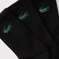 LACOSTE 3 PACK CREW SOCKS IN BLACK B46599