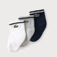 LACOSTE 3 PACK INFANT CROC ANKLE SOCKS N46584