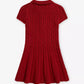 RALPH LAUREN GIRL RED CABLE KNIT DRESS 16526502