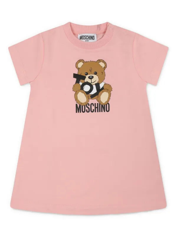 MOSCHINO PALE PINK BABY/TODDLER DRESS MDV0C9