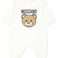 MOSCHINO KIDS WHITE BABYGROW W/GIFT BOX MUY086