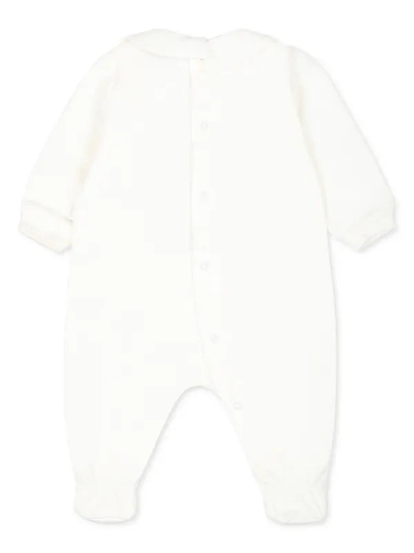 MOSCHINO KIDS WHITE BABYGROW W/GIFT BOX MUY086