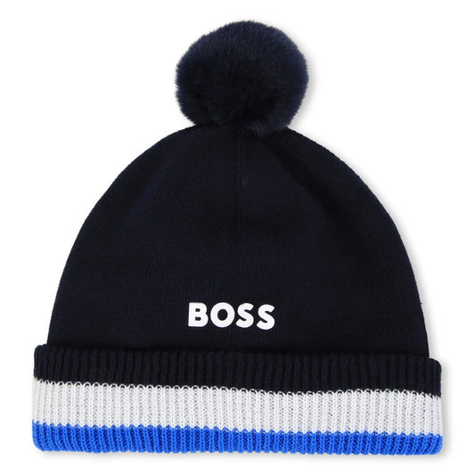 BOSS BABY/TODDLER NAVY KNITTED HAT