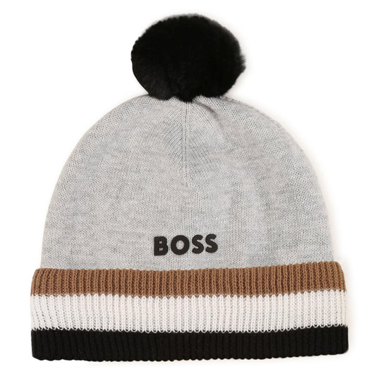 Boss Baby/Toddler Grey Knitted Hat 