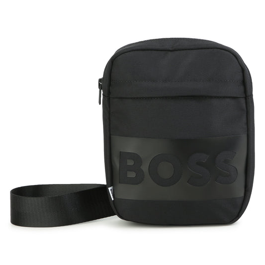 BOSS Boys Black Messenger Bag