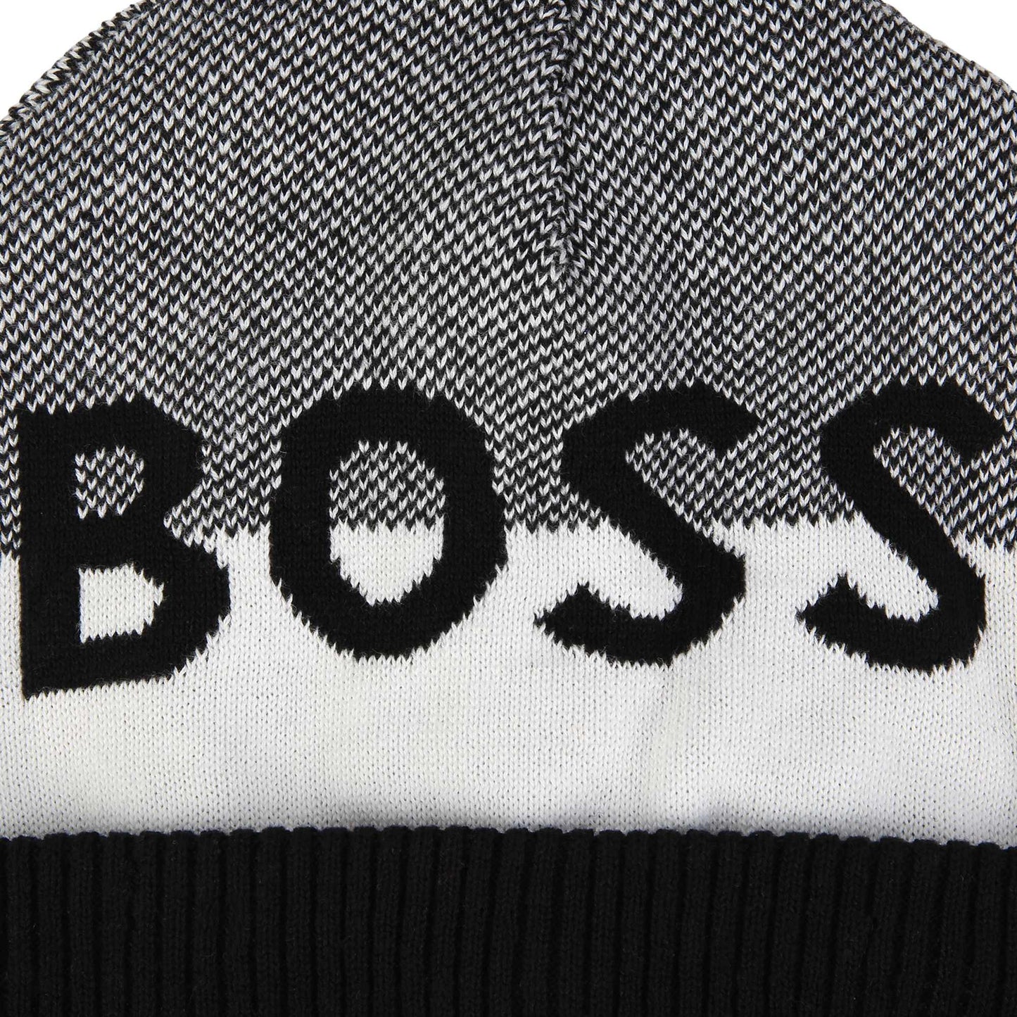 Boss Boys Black Knitted Hat