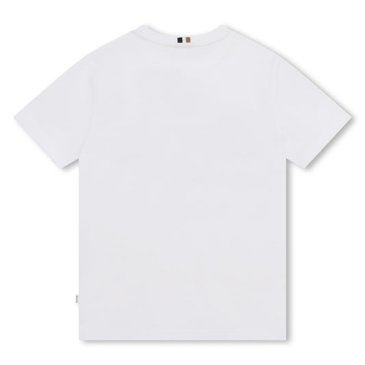 BOSS Boys White Logo T-Shirt