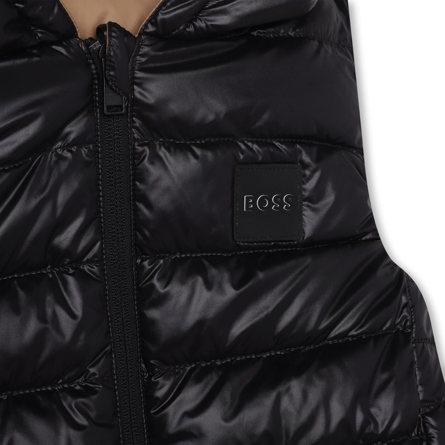 BOSS Boys Black Reversible Gilet