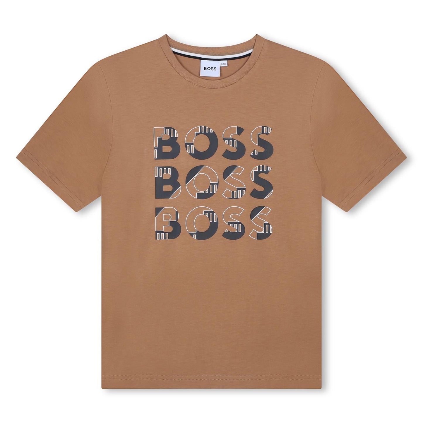 BOSS BEIGE REPEAT LOGO T SHIRT J51200