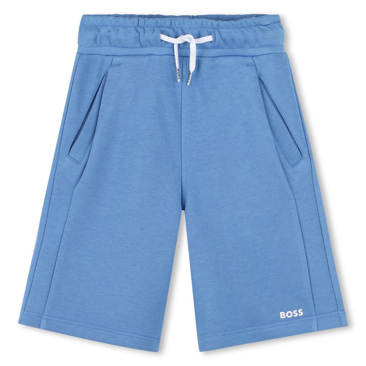 BOSS BOYS BLUE JERSEY SHORTS J51993