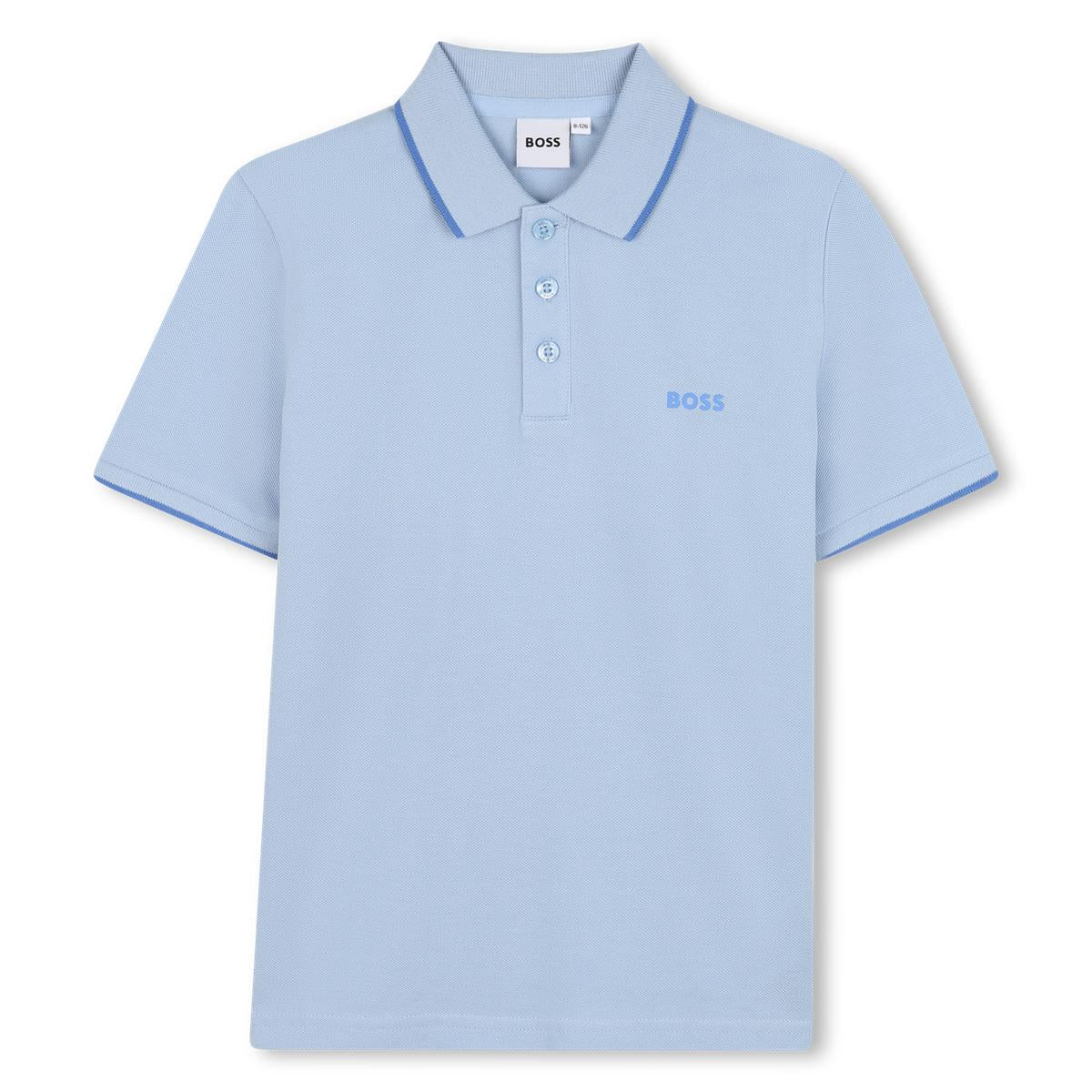 BOSS BOYS PALE  BLUE POLO SHIRT J52011