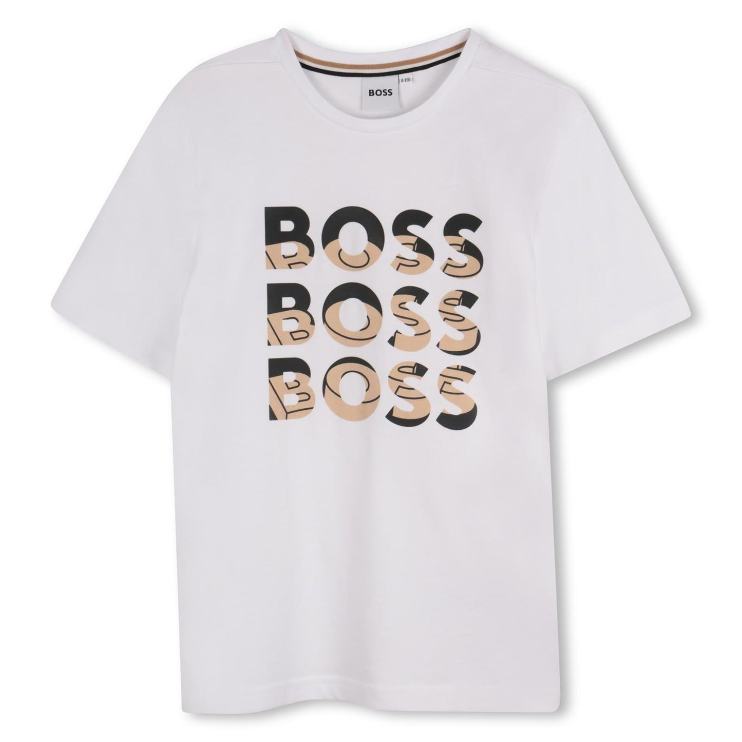 BOSS REPEAT LOGO WHITE T SHIRT J52038