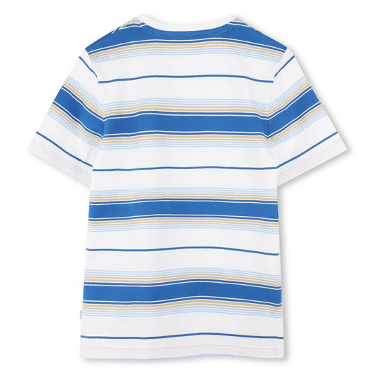 BOSS BOYS BLUE STRIPED T SHIRT J52045