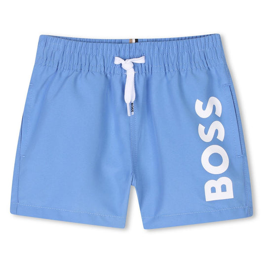 BOSS BABY/TODDLER MID BLUE SWIM SHORTS J52069