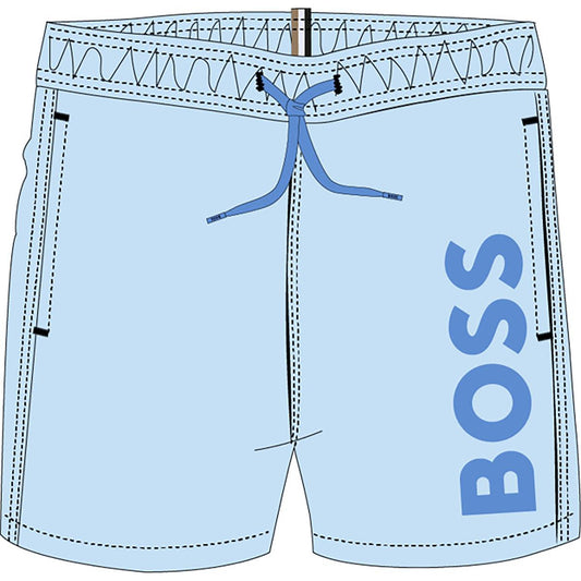 BOSS BABY/TODDLER PALE BLUE SWIM SHORTS J52069