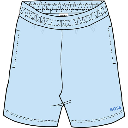 BOSS BABY/TODDLER BLUE JERSEY SHORTS J52086