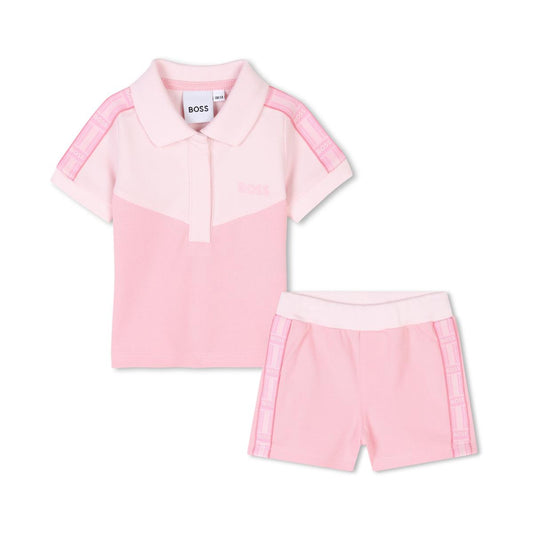 BOSS NEWBORN PINK BABY GIRL SET J52195