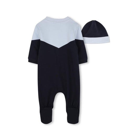 BOSS NEW BORN NAVY BABYGRO +HAT J52218