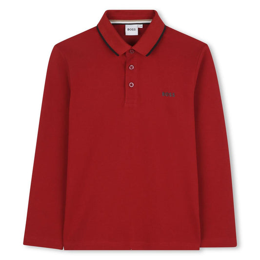 BOSS BOYS DARK RED POLO SHIRT J52330