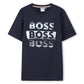 BOSS BOYS NAVY REPEAT LOGO T SHIRT J52366