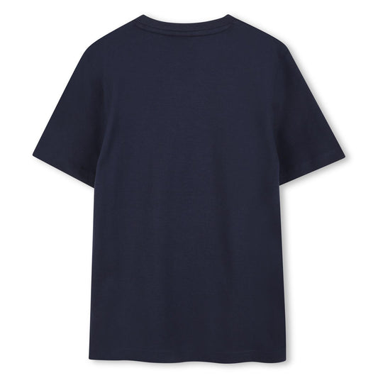 BOSS BOYS NAVY REPEAT LOGO T SHIRT J52366