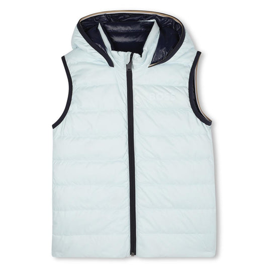 BOSS BOYS BLUE REVERSIBLE PUFFER JACKET J52395