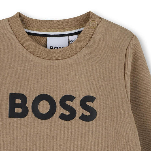 BOSS BEIGE BABY/TODDLER SWEATSHIRT J52458