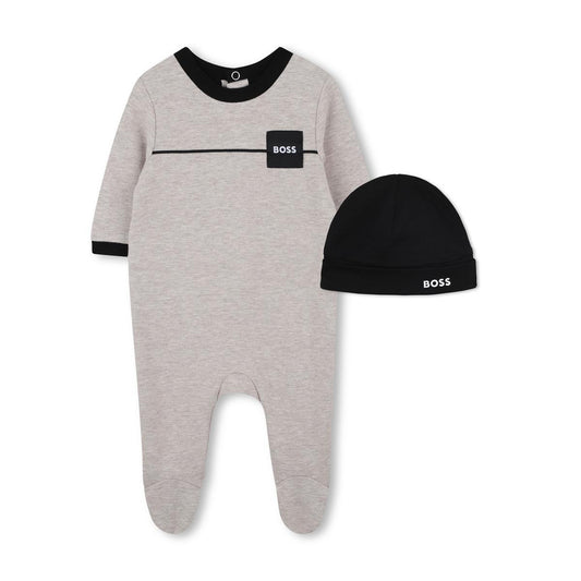 BOSS BOYS BABYGROW+HAT J52487