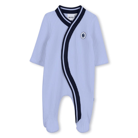 BOSS BLUE BABYGROW & HAT SET J52531