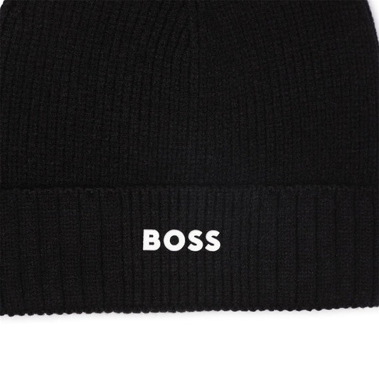 BOSS NAVY BEANIE HAT J52616