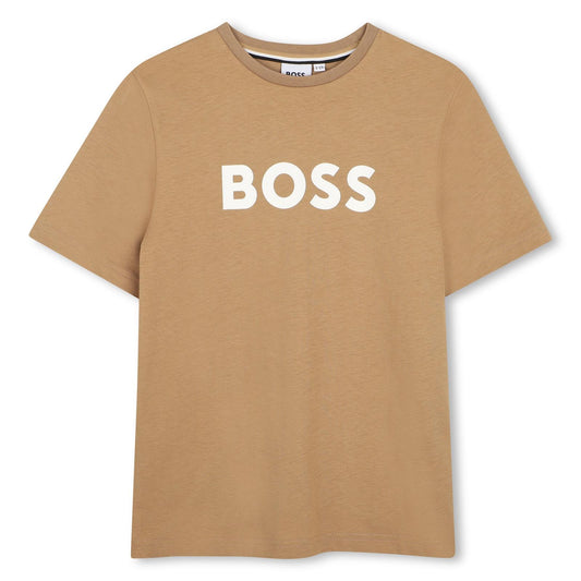 BOSS BOYS BEIGE CLASSIC T SHIRT J52711