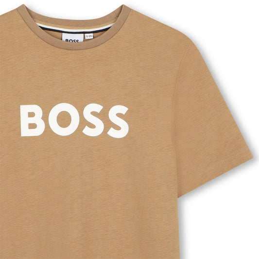 BOSS BOYS BEIGE CLASSIC T SHIRT J52711