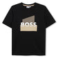 BOSS BOYS BLACK GRAPHIC T SHIRT J52978