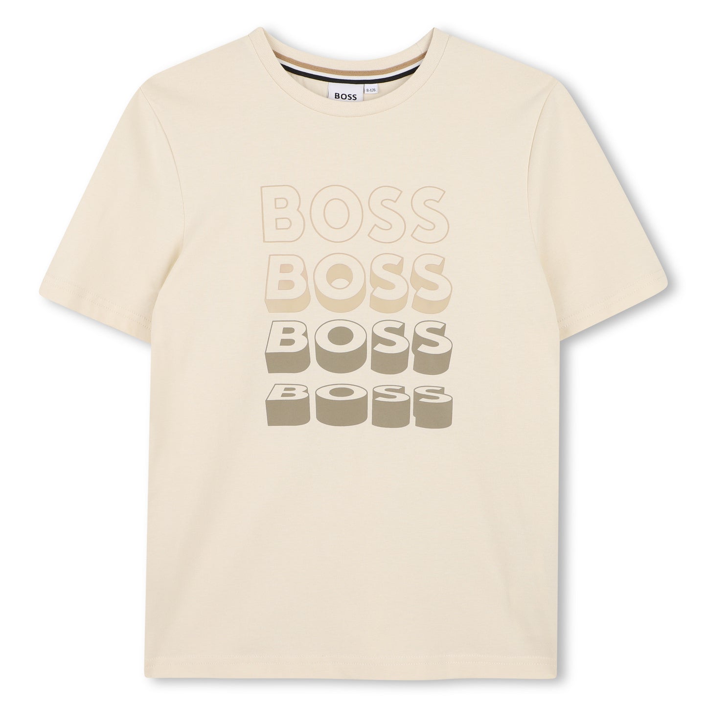 BOSS BOYS SAND REPEAT LOGO T SHIRT J52982