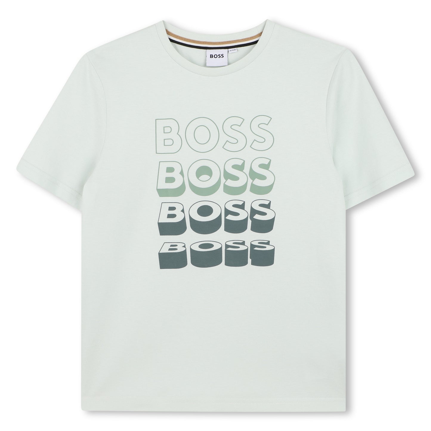 BOSS BOYS REPEAT LOGO SPROUT GREEN T SHIRT J52982