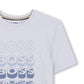 BOSS BOYS PALE BLUE REPEAT LOGO T SHIRT J52982