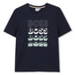 BOSS BOYS NAVY REPEAT LOGO T SHIRT J52982